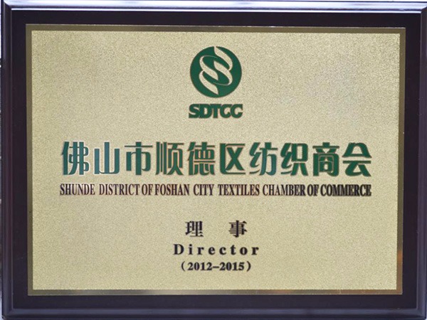 好体育app官方版最新下载-2012年获顺德政府颁发“佛山纺织商会理事单位”