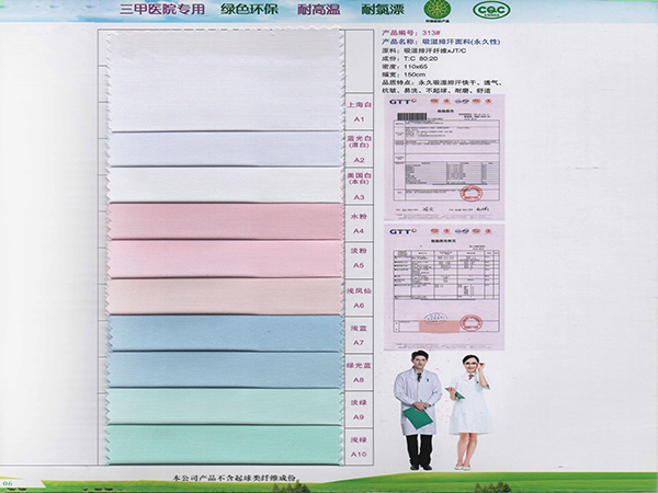 好体育app官方版最新下载313#吸湿排汗新材料医护面料